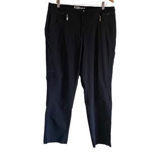 Jamie Sadock Pants Womans 16 Plus Black Nylon Blend Zip Pockets Golf Performance